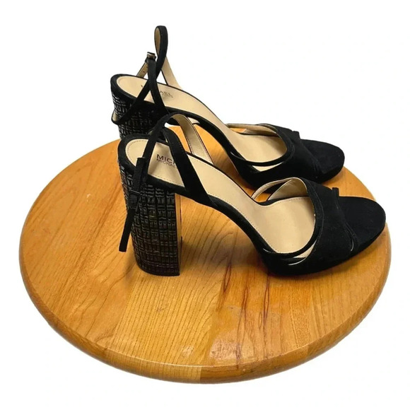 Yoonie Michael Kors Womans Shoes Black Leather Size 11 M 5 in High Heel - Picture 3 of 6